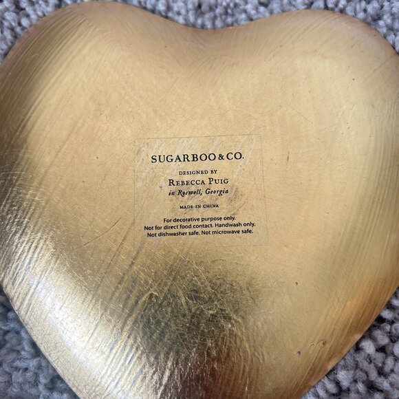 Sugarboo & Co Rebecca Puig Heart Dish Decorative Plate Gift Pink - Picture 5 of 5